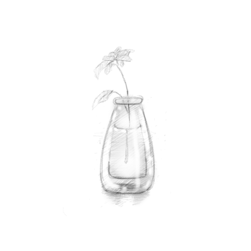 透明を描く ガラスの花瓶 Umare Atelier