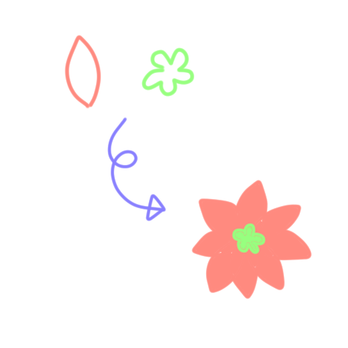 簡単花の描き方 Umare Atelier